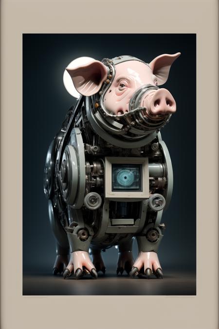 03078-18-mechanical pig, (art by Jack Gaughan_0.7) , (art by Jason A. Engle_0.8) , (art by Drew Struzan_0.7) , photograph, Hideous Saint.png